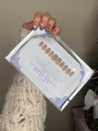 Gold impression - Press on nehty - Moje