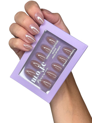 Press on nehty - Naked Glaze - Moje